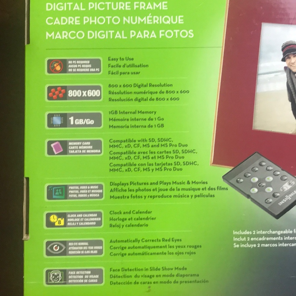 INSIGNIA Digital Picture Frame 8” - Picture 2 of 5